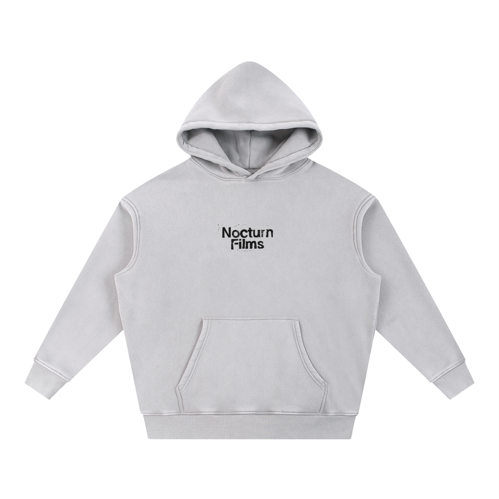 Nocturn Films Snow Wash Fleece Oversize Hoodie