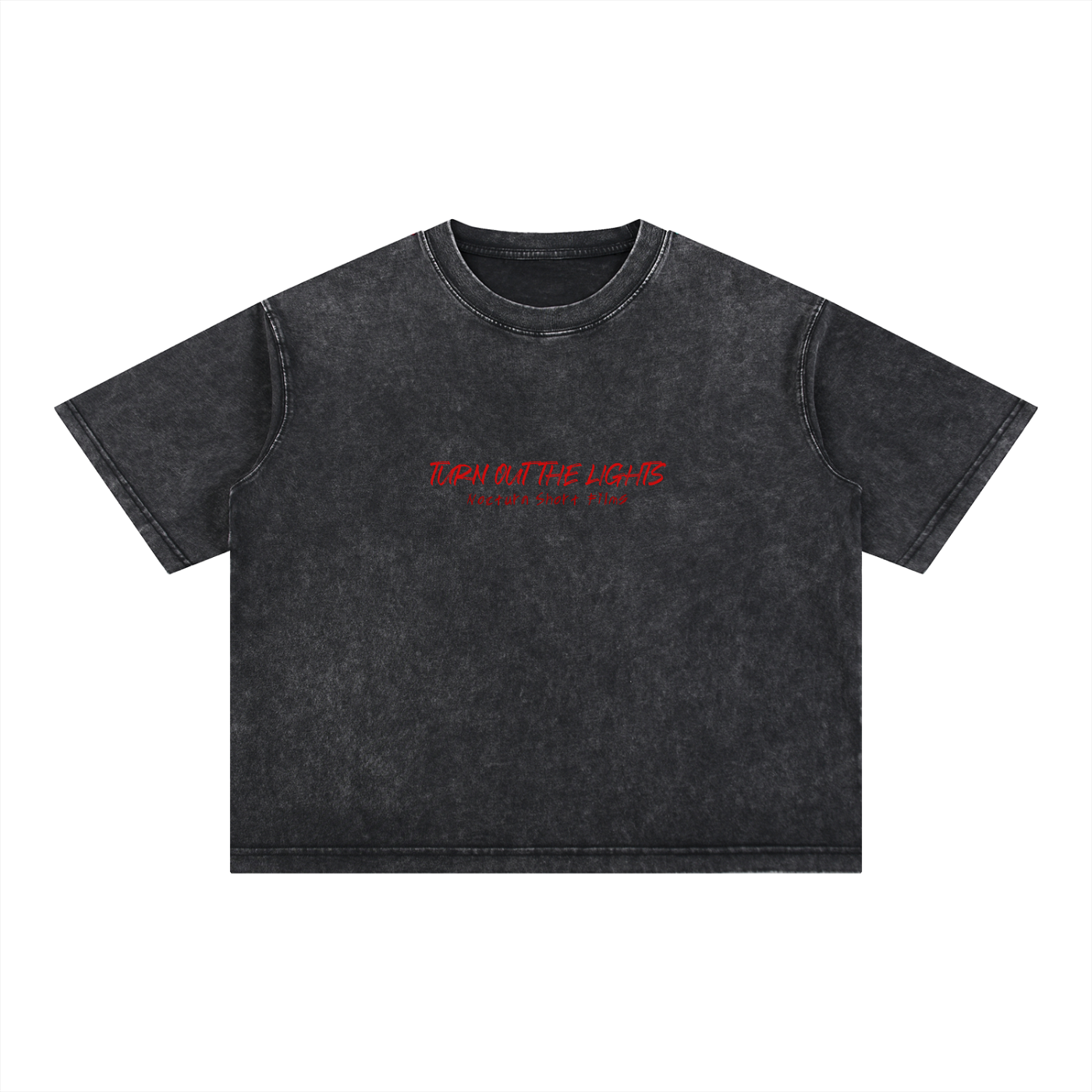 'Turn out the Lights' Nocturn Mineral Wash Boxy Cotton T-Shirt