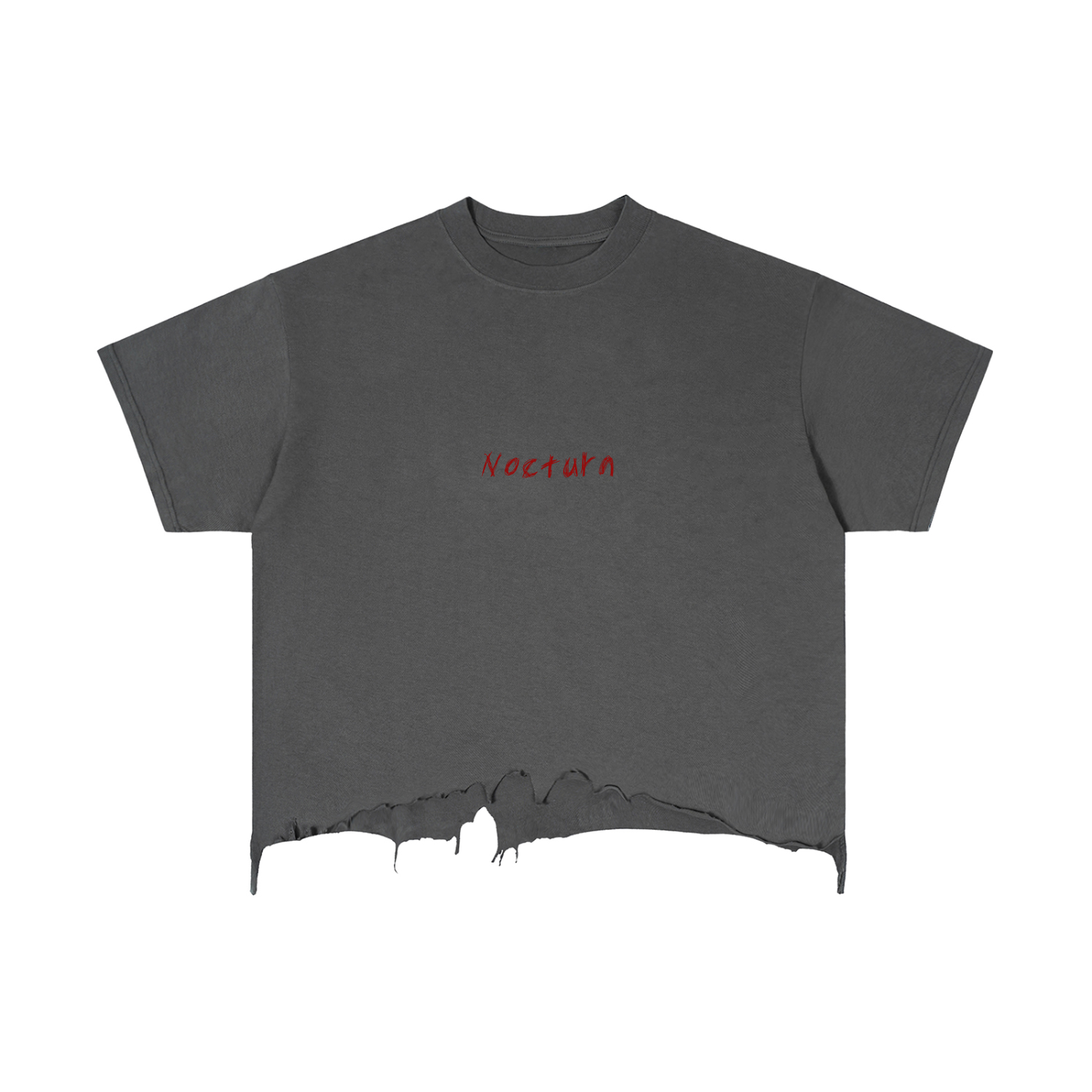Vintage Wash Boxy Distressed Hem T-Shirt