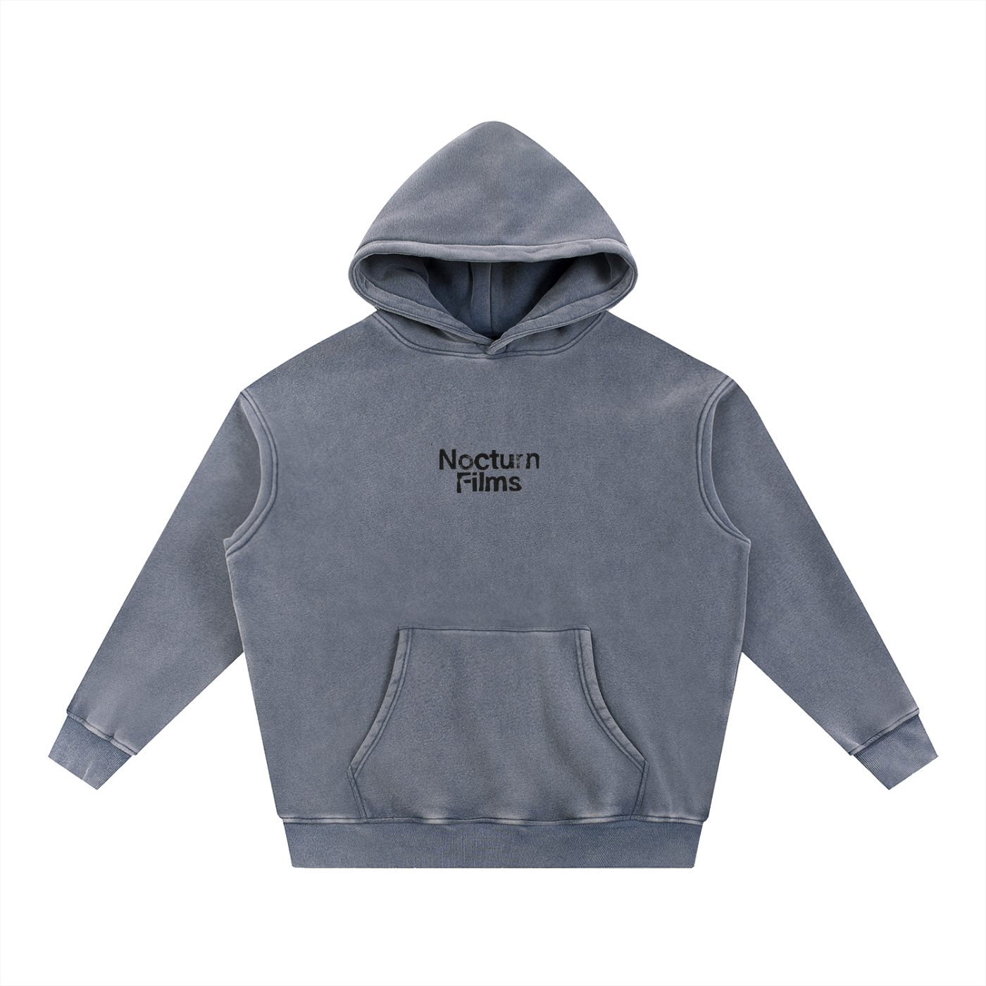 Nocturn Films Snow Wash Fleece Oversize Hoodie